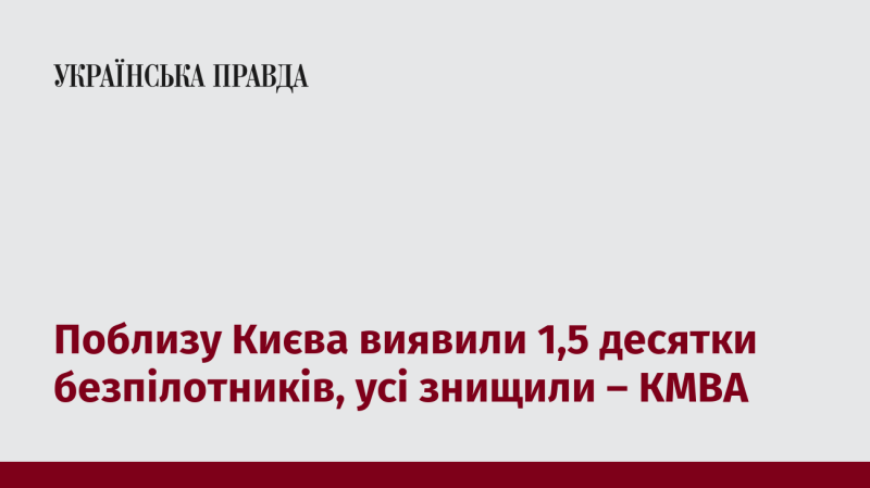 Поряд з Києвом виявлено 15 безпілотників, які були знищені, повідомляє КМВА.